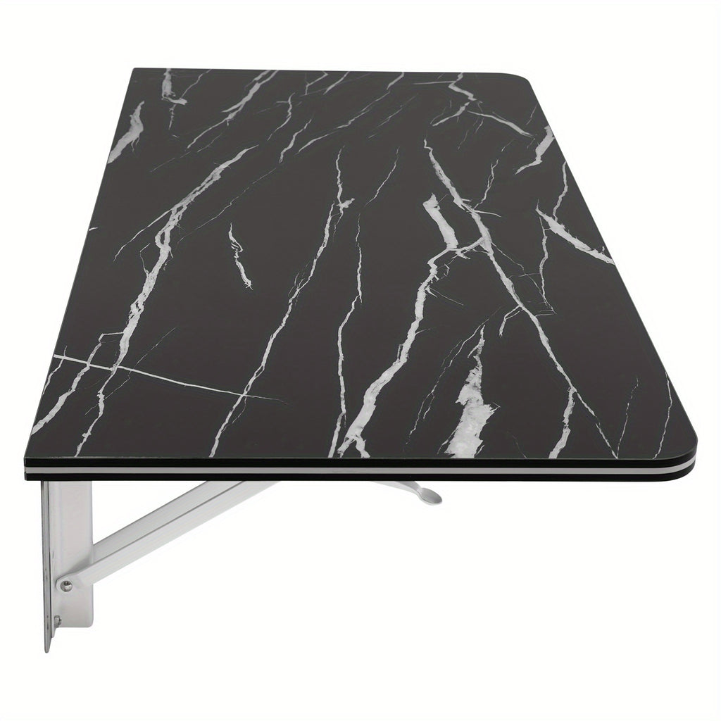31.5x15.75inch Wall Mounted Folding Table - Black, High-quality, Decoration, Suitable for A Bedroom, Living Room, Study, Kitchen, Balcony, Laundry Room, Lounge, Bar, Restaurant, Coffee Shop, Food Storage Room, Garage, and Other Places, Wood, Black