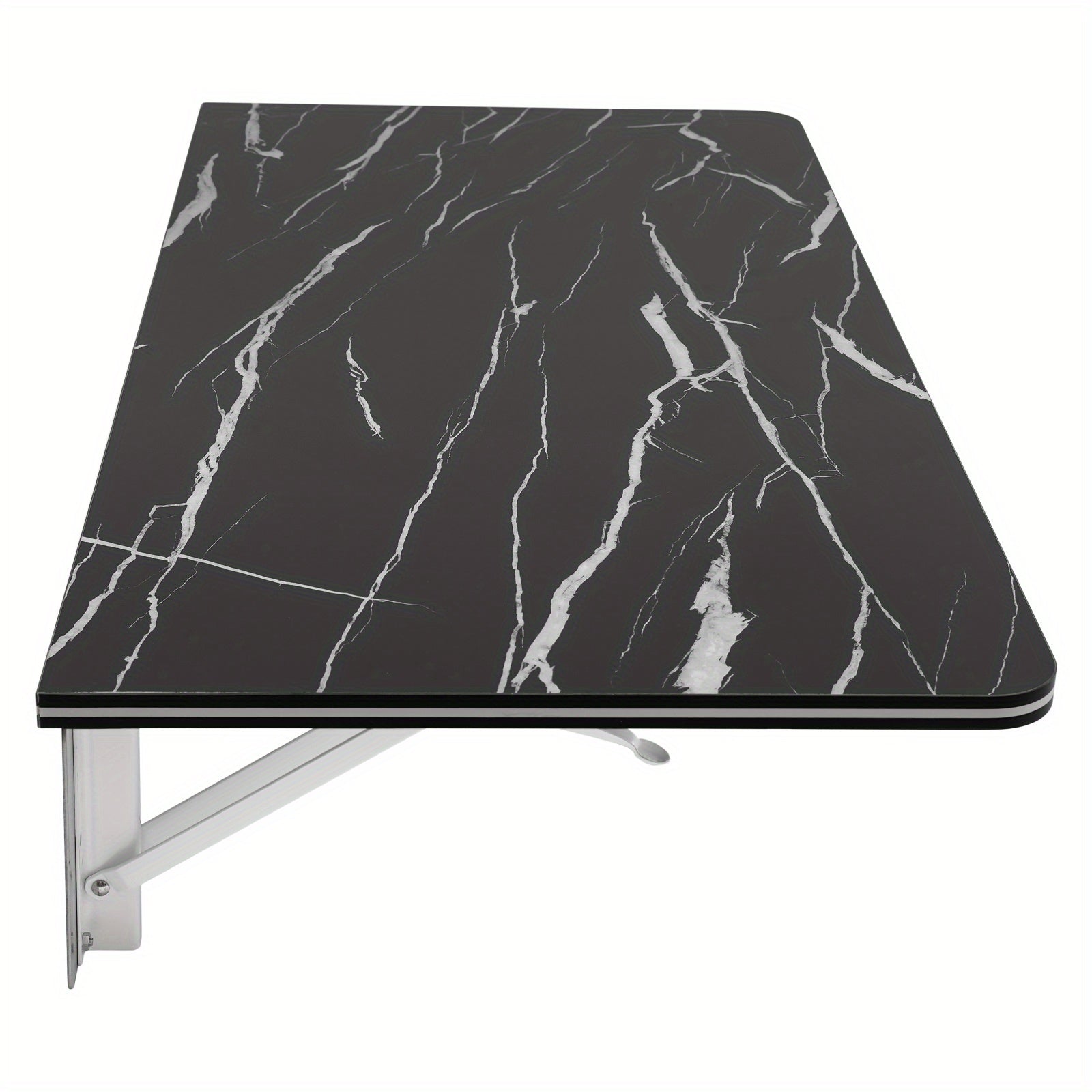 31.5x15.75inch Wall Mounted Folding Table - Black, High-quality, Decoration, Suitable for A Bedroom, Living Room, Study, Kitchen, Balcony, Laundry Room, Lounge, Bar, Restaurant, Coffee Shop, Food Storage Room, Garage, and Other Places, Wood, Black