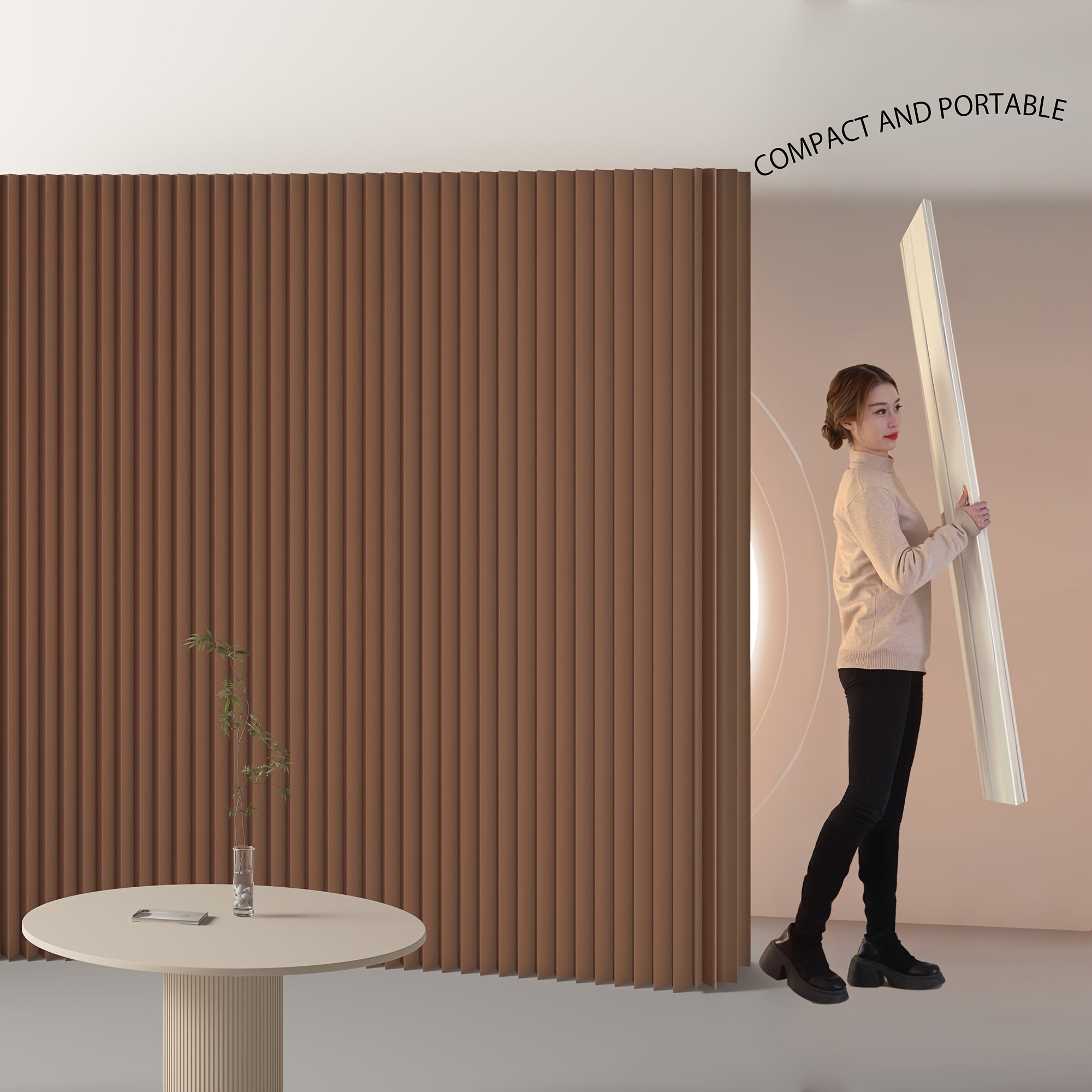 A Foldable Screen Made of Kraft Paper That Serves As a Room Divider, Suitable for Bedrooms And Adaptable for Use in Offices, Living Areas, And Beauty Salons
