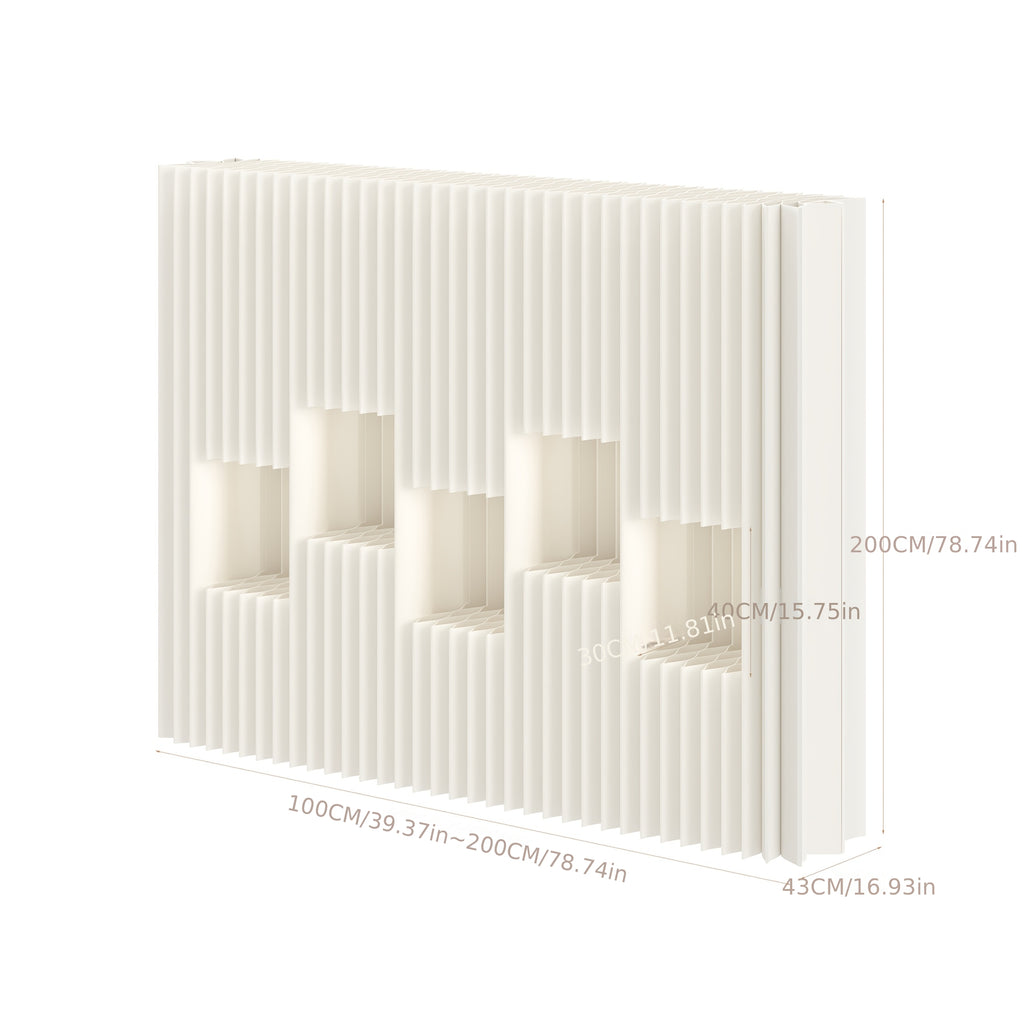 Foldable Kraft Paper Screen Partition, Ideal for Office Divisions, Entryway Separators And Bedroom Space Dividers. Easy to Install And Self-assemble.