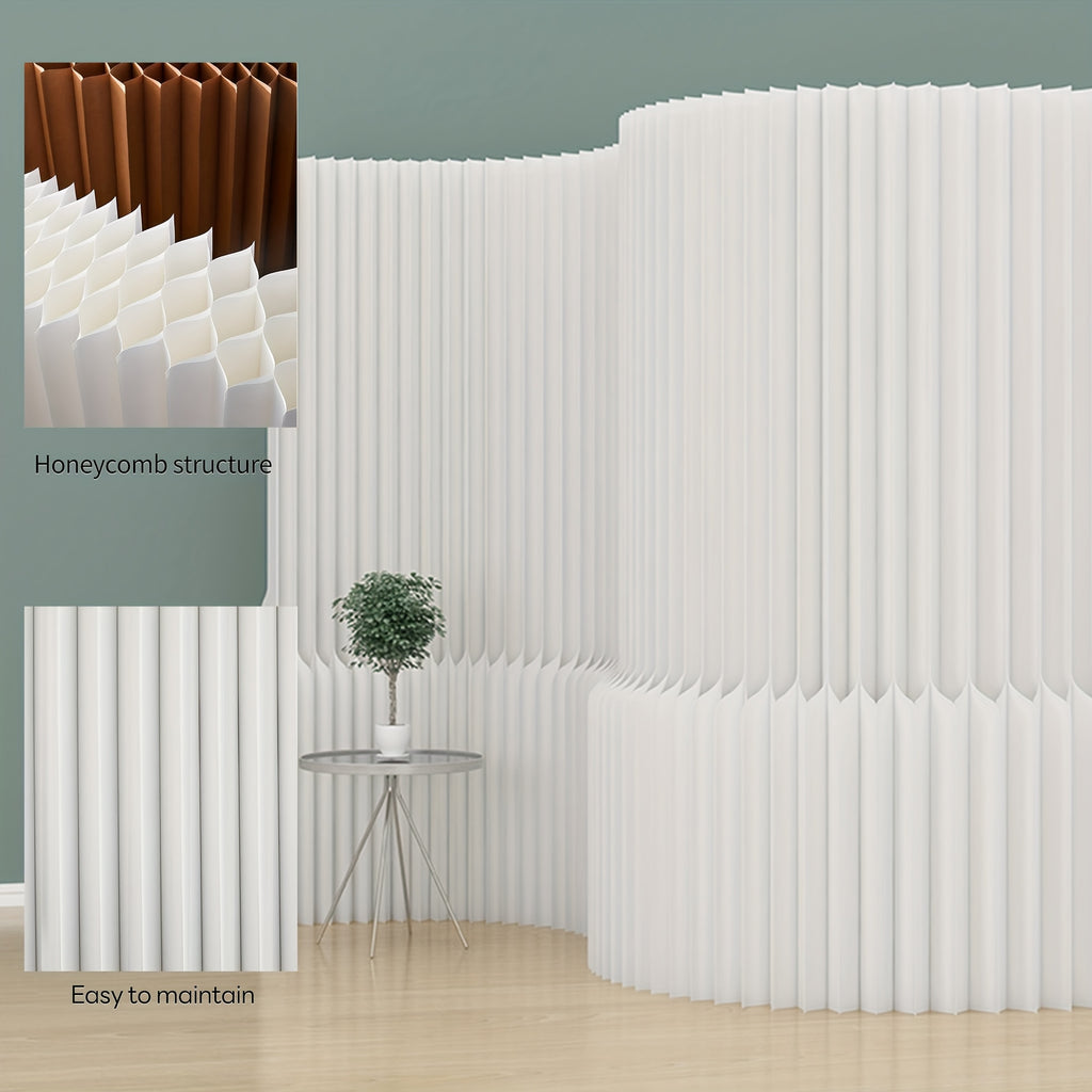 A Folding Screen Made of Kraft Paper, Suitable for Bedrooms, Can Be Used in Various Settings Such As Offices, Living Rooms, And Beauty Salons