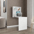 Aguila Wall-Mounted Drop-Leaf Table - Modern Space-Saving Design, No Assembly Required, Durable Non-Wood Material, White Finish for Small Spaces & Contemporary Decor, Versatile Interior Furniture, Minimalist Design, Functional Design
