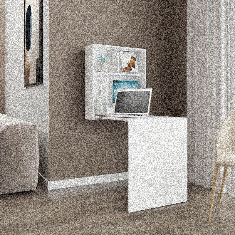 Aguila Wall-Mounted Drop-Leaf Table - Modern Space-Saving Design, No Assembly Required, Durable Non-Wood Material, White Finish for Small Spaces & Contemporary Decor, Versatile Interior Furniture, Minimalist Design, Functional Design