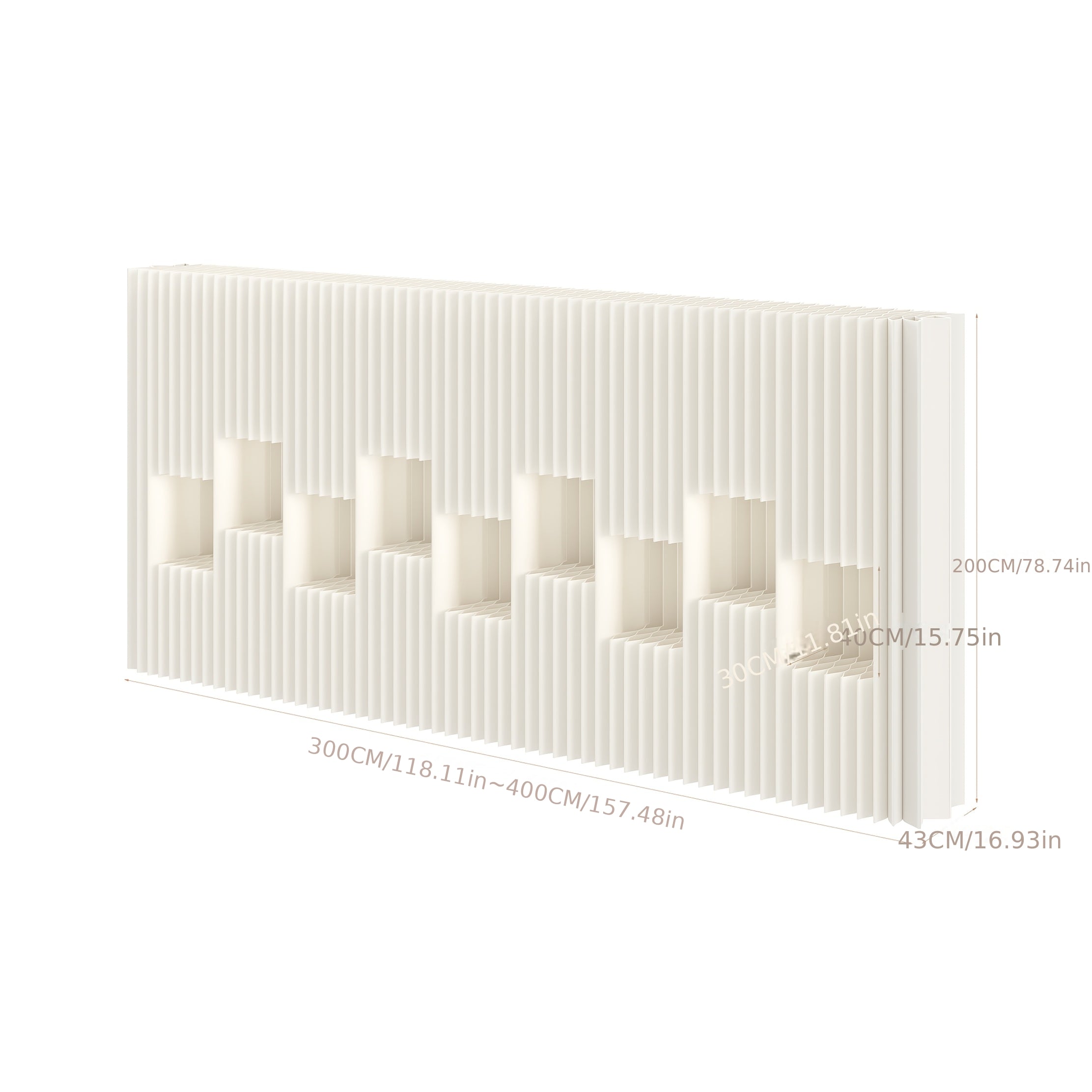 Foldable Kraft Paper Screen Partition, Ideal for Office Divisions, Entryway Separators And Bedroom Space Dividers. Easy to Install And Self-assemble.