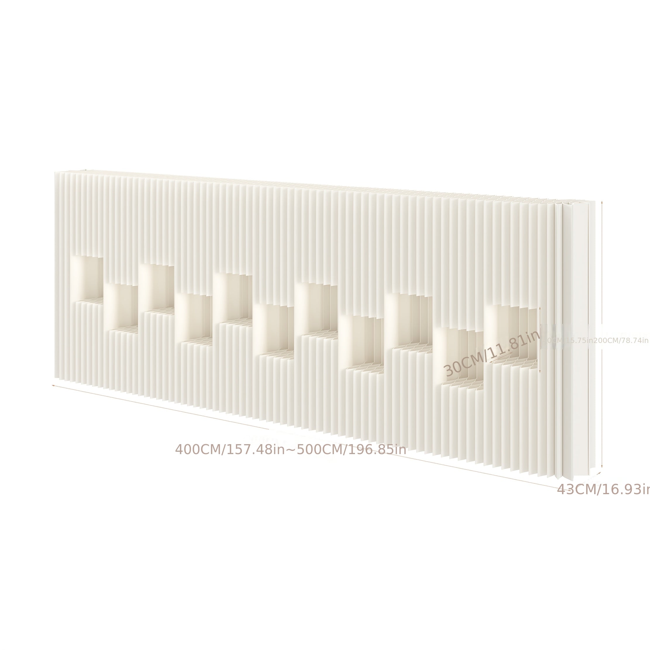 Foldable Kraft Paper Screen Partition, Ideal for Office Divisions, Entryway Separators And Bedroom Space Dividers. Easy to Install And Self-assemble.