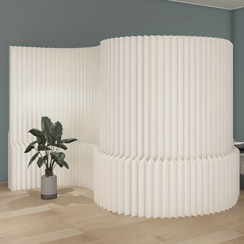 A Folding Screen Made of Kraft Paper, Suitable for Bedrooms, Can Be Used in Various Settings Such As Offices, Living Rooms, And Beauty Salons