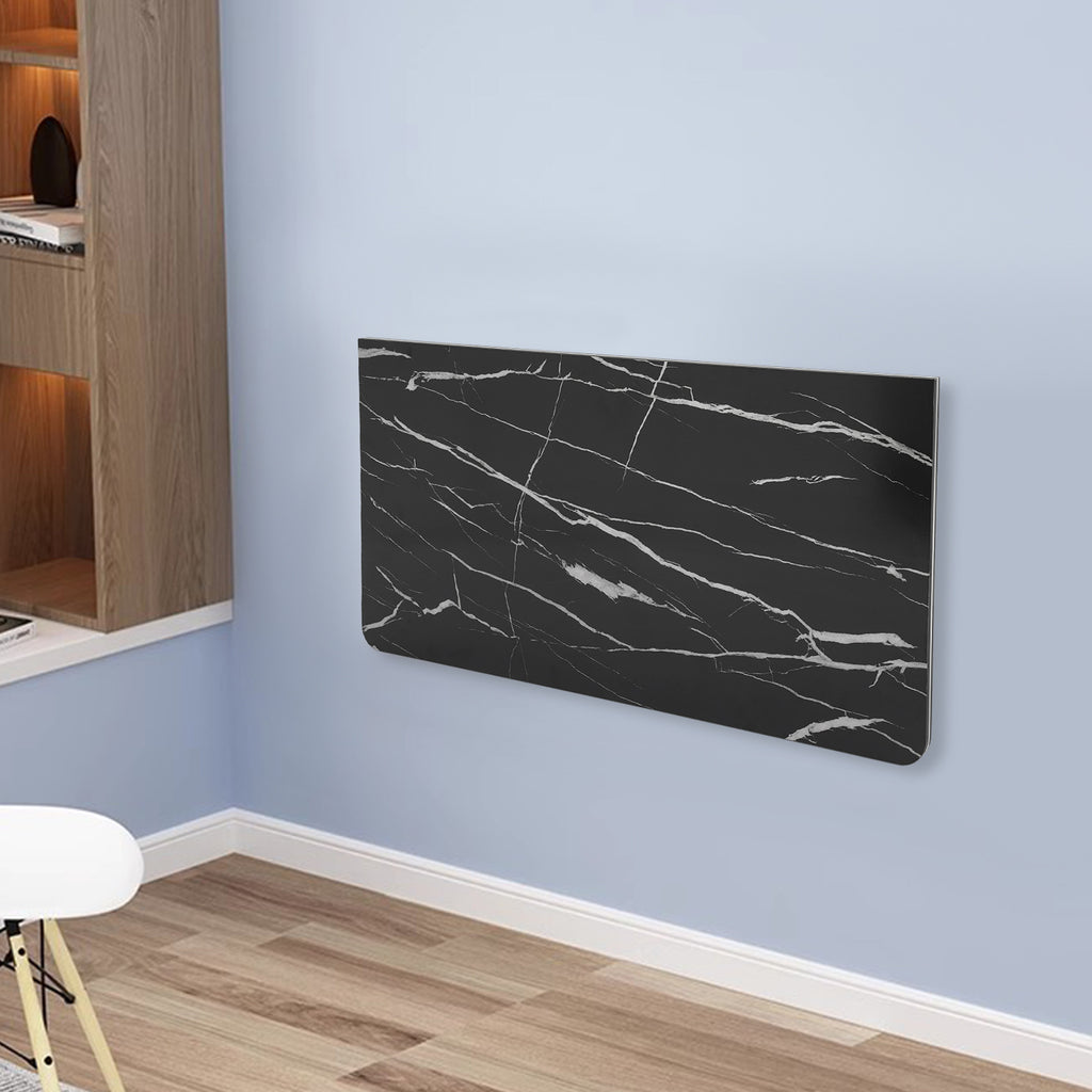 31.5x15.75inch Wall Mounted Folding Table - Black, High-quality, Decoration, Suitable for A Bedroom, Living Room, Study, Kitchen, Balcony, Laundry Room, Lounge, Bar, Restaurant, Coffee Shop, Food Storage Room, Garage, and Other Places, Wood, Black