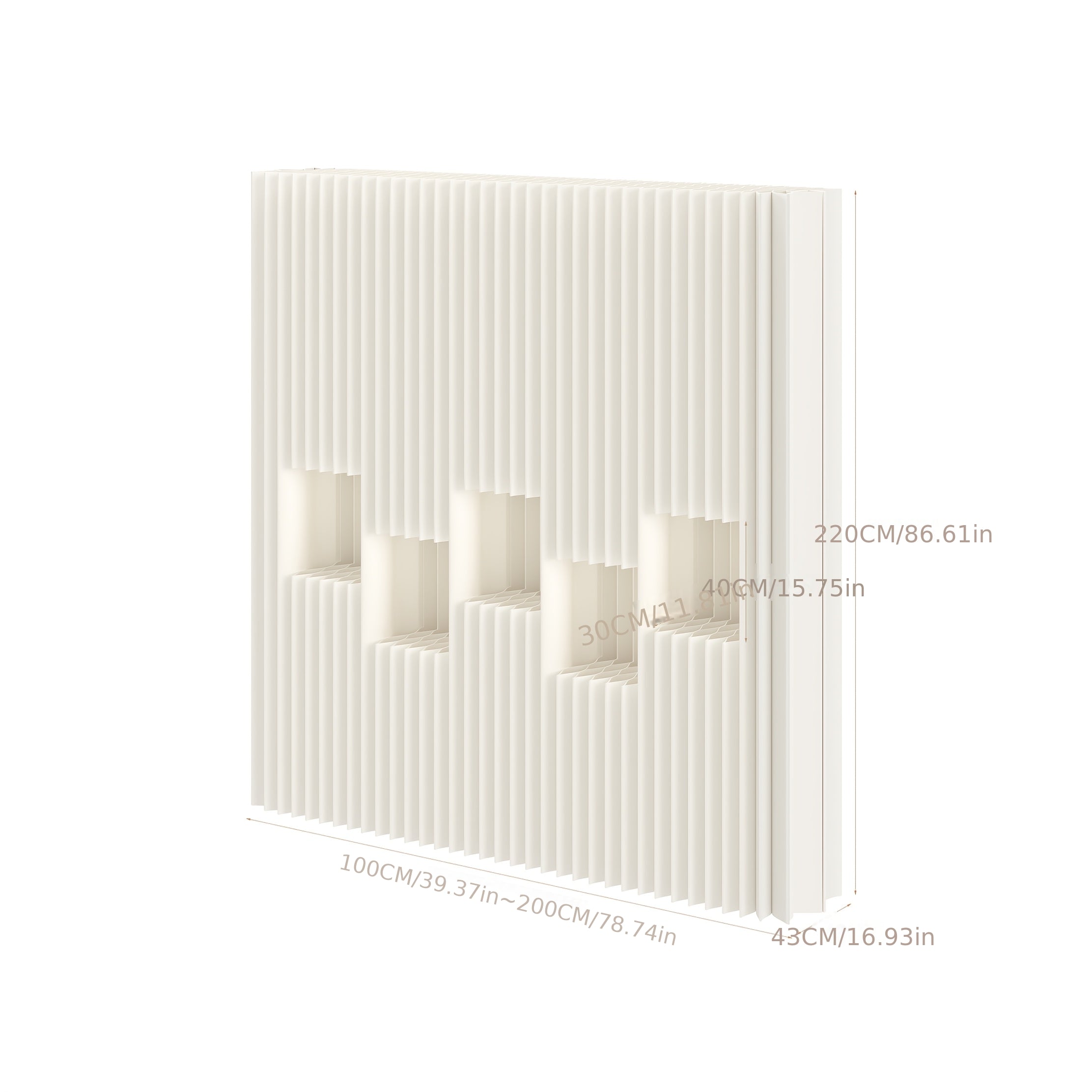 Foldable Kraft Paper Screen Partition, Ideal for Office Divisions, Entryway Separators And Bedroom Space Dividers. Easy to Install And Self-assemble.