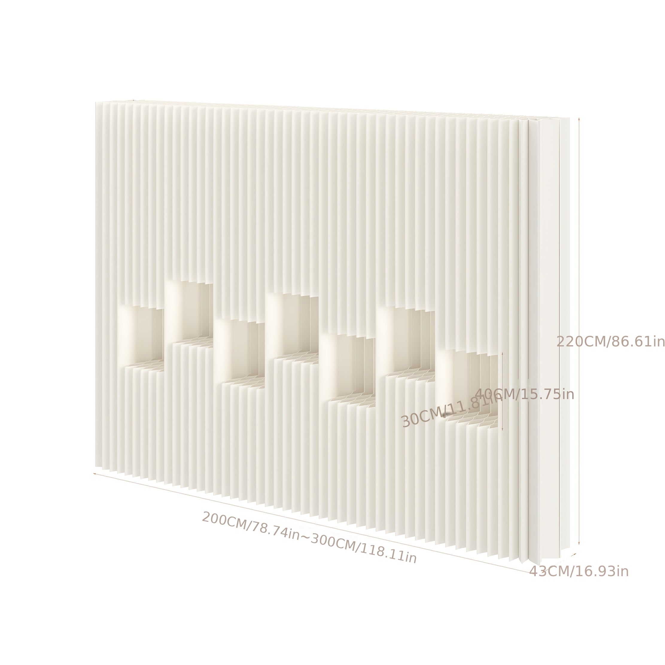 Foldable Kraft Paper Screen Partition, Ideal for Office Divisions, Entryway Separators And Bedroom Space Dividers. Easy to Install And Self-assemble.