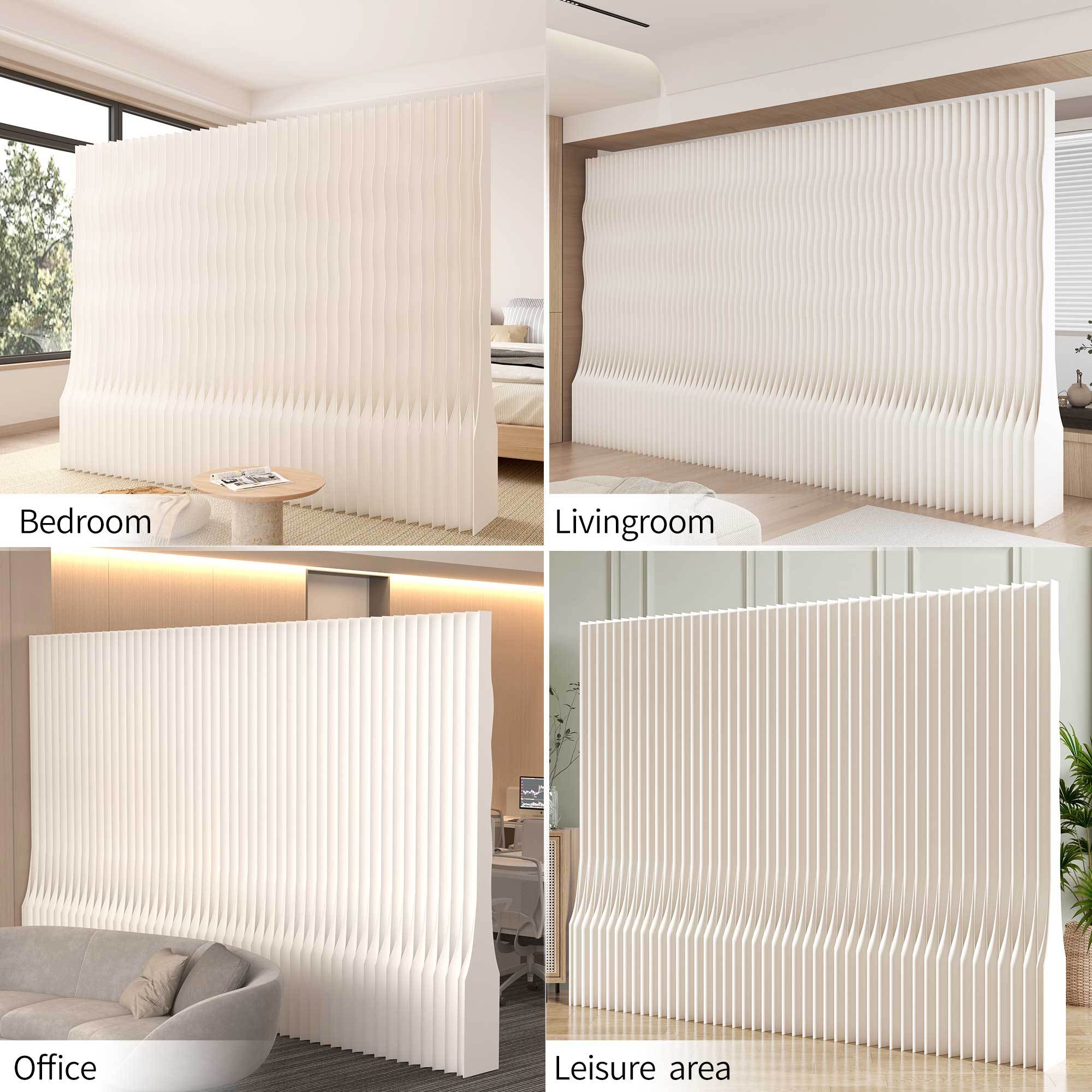 Foldable Room Divider Screen Panel - Modern Portable Partition Suitable for Home, Office, Classroom, Bedroom | Space-Saving Barrier with Setup, Lightweight for Spaces & Open Plans