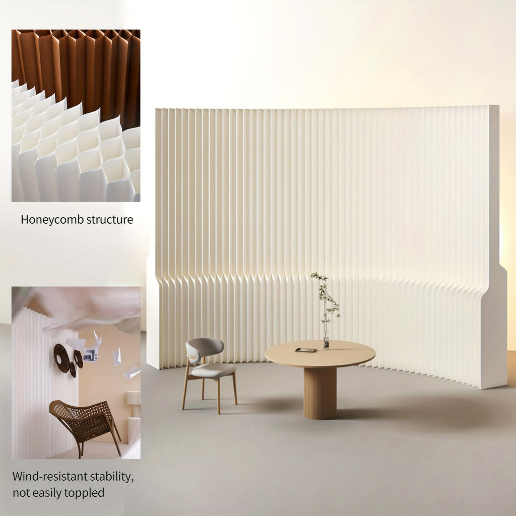 A Folding Screen Made of Kraft Paper, Suitable for Bedrooms, Can Be Used in Various Settings Such As Offices, Living Rooms, And Beauty Salons