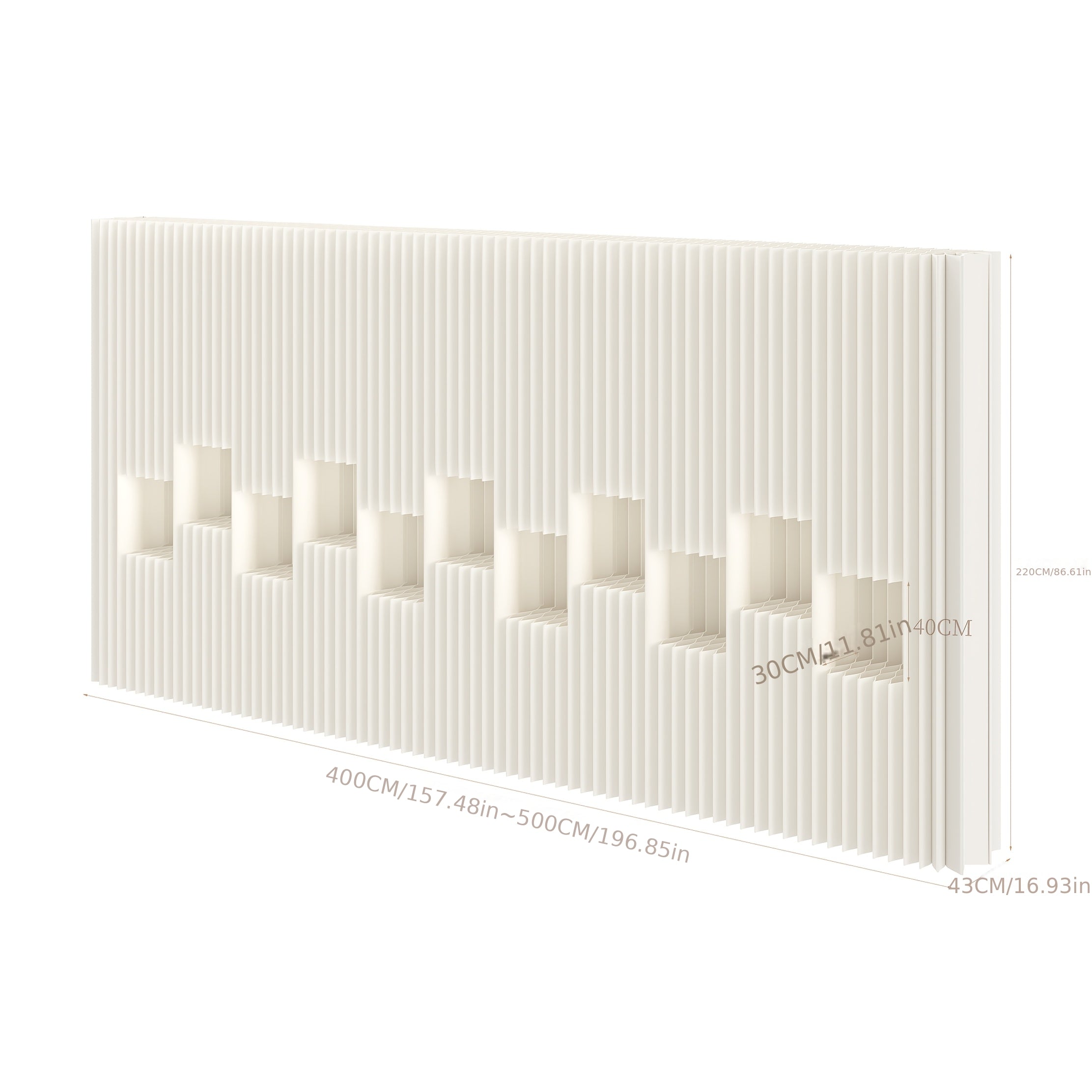 Foldable Kraft Paper Screen Partition, Ideal for Office Divisions, Entryway Separators And Bedroom Space Dividers. Easy to Install And Self-assemble.
