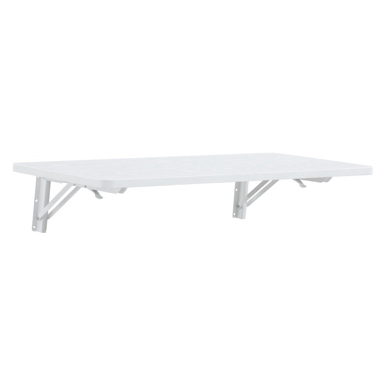 Wall Mounted Folding Table, Floating Desk for Laundry Room, Fold Down Table for Small Space, Foldable Wall Desk for Kitchen, Bathroom, Bedroom, White