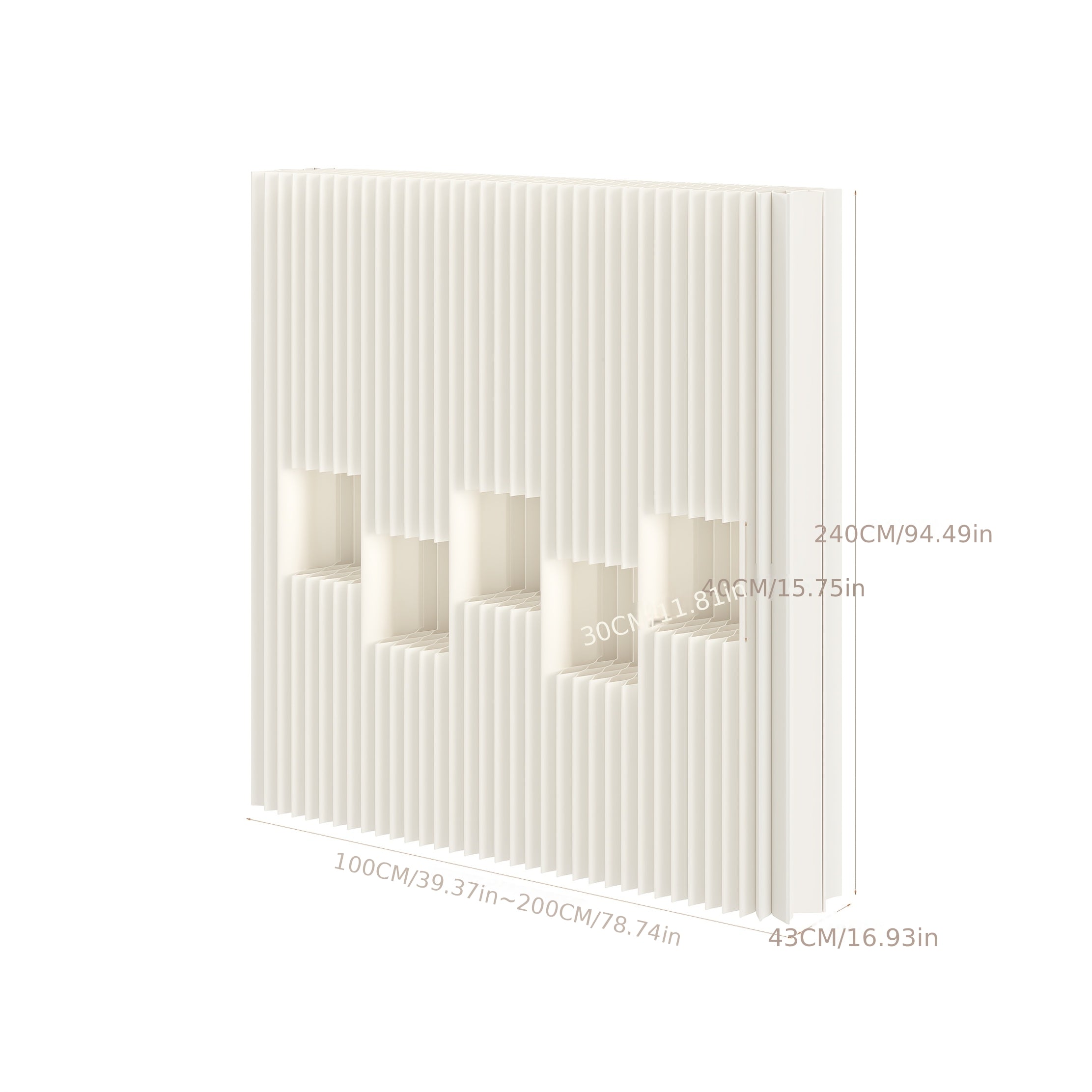 Foldable Kraft Paper Screen Partition, Ideal for Office Divisions, Entryway Separators And Bedroom Space Dividers. Easy to Install And Self-assemble.