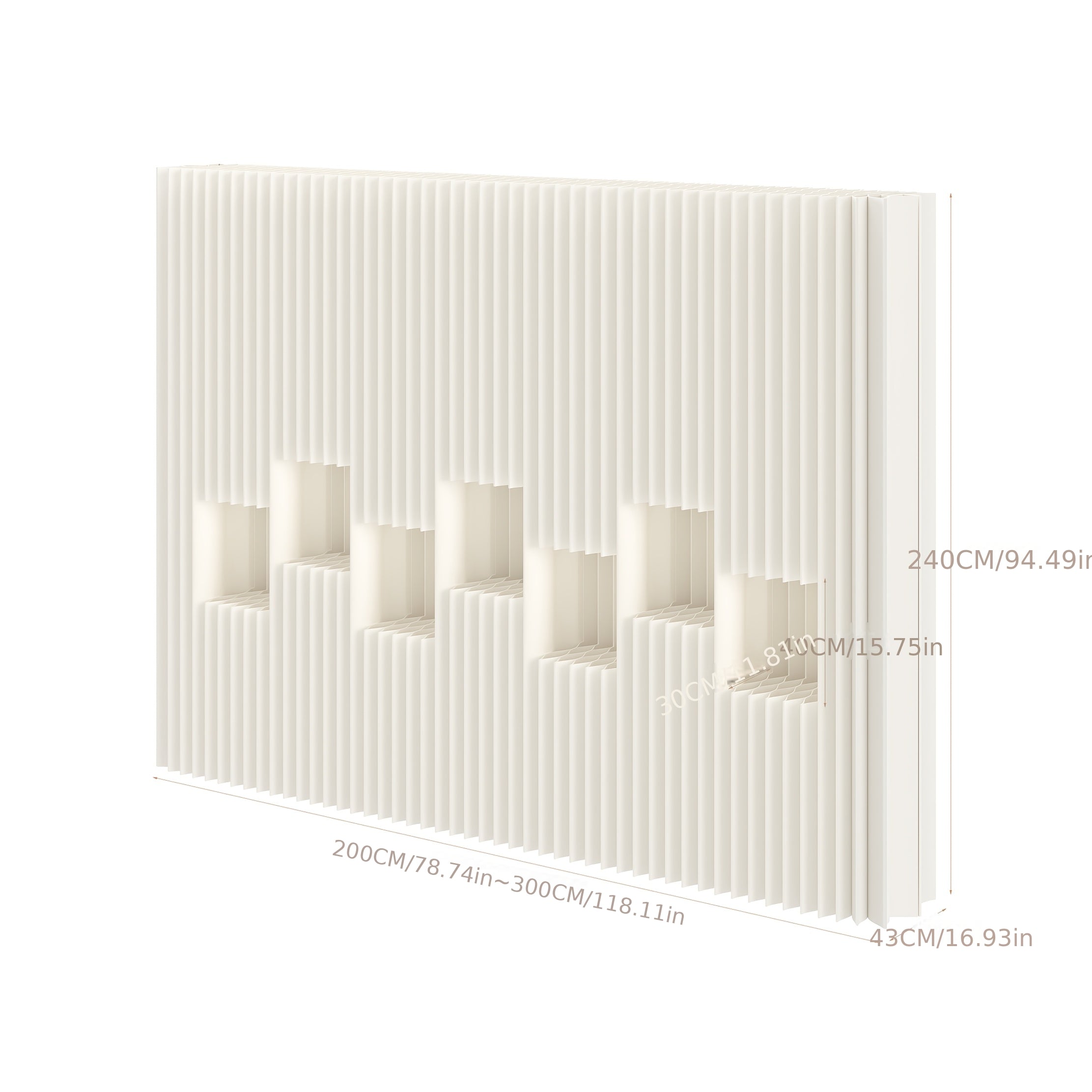 Foldable Kraft Paper Screen Partition, Ideal for Office Divisions, Entryway Separators And Bedroom Space Dividers. Easy to Install And Self-assemble.