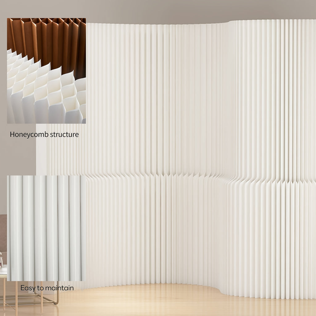 A Folding Screen Made of Kraft Paper, Suitable for Bedrooms, Can Be Used in Various Settings Such As Offices, Living Rooms, And Beauty Salons