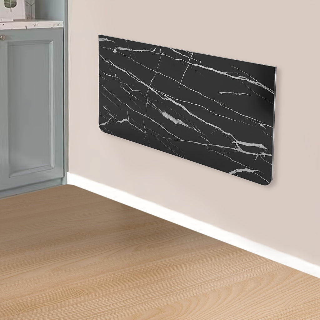 31.5x15.75inch Wall Mounted Folding Table - Black, High-quality, Decoration, Suitable for A Bedroom, Living Room, Study, Kitchen, Balcony, Laundry Room, Lounge, Bar, Restaurant, Coffee Shop, Food Storage Room, Garage, and Other Places, Wood, Black