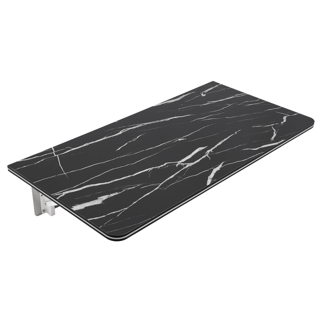 31.5x15.75inch Wall Mounted Folding Table - Black, High-quality, Decoration, Suitable for A Bedroom, Living Room, Study, Kitchen, Balcony, Laundry Room, Lounge, Bar, Restaurant, Coffee Shop, Food Storage Room, Garage, and Other Places, Wood, Black