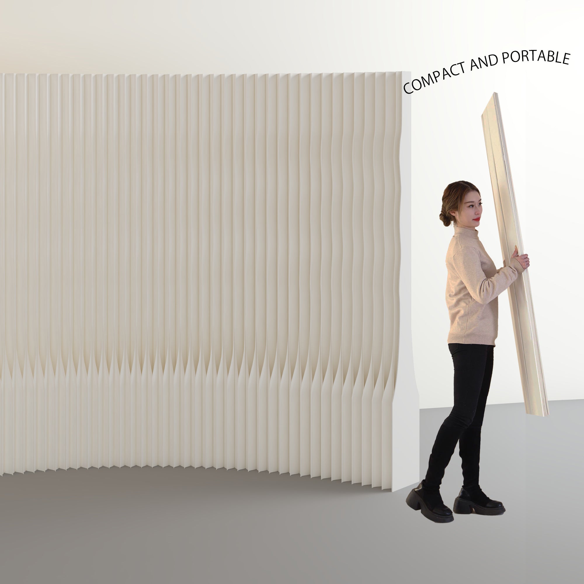 Foldable Room Divider Screen Panel - Modern Portable Partition Suitable for Home, Office, Classroom, Bedroom | Space-Saving Barrier with Setup, Lightweight for Spaces & Open Plans