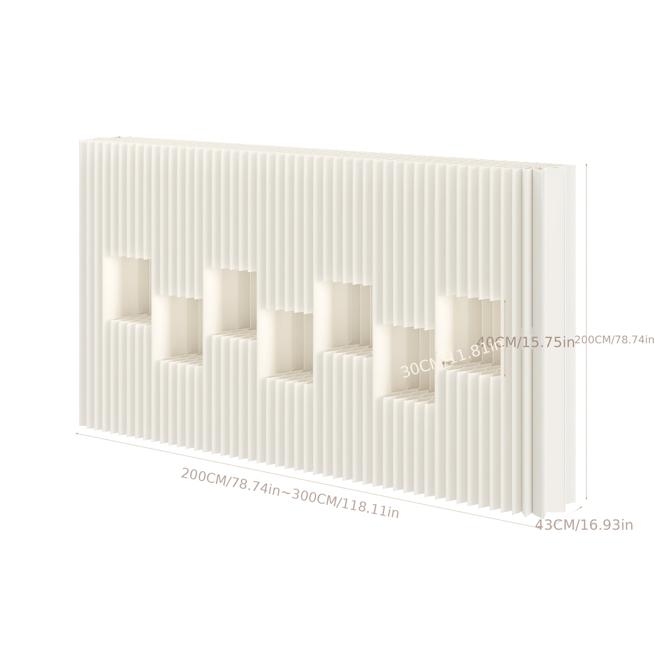 Foldable Kraft Paper Screen Partition, Ideal for Office Divisions, Entryway Separators And Bedroom Space Dividers. Easy to Install And Self-assemble.