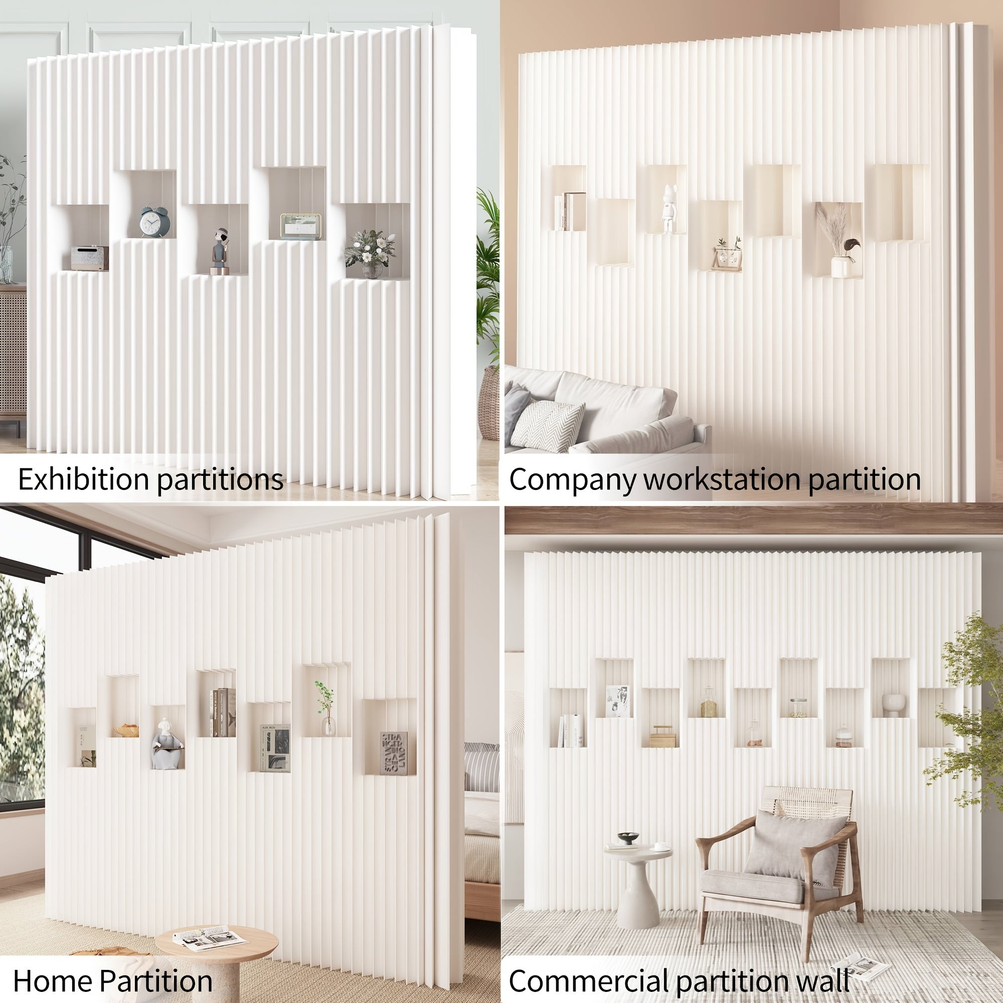 Foldable Kraft Paper Screen Partition, Ideal for Office Divisions, Entryway Separators And Bedroom Space Dividers. Easy to Install And Self-assemble.