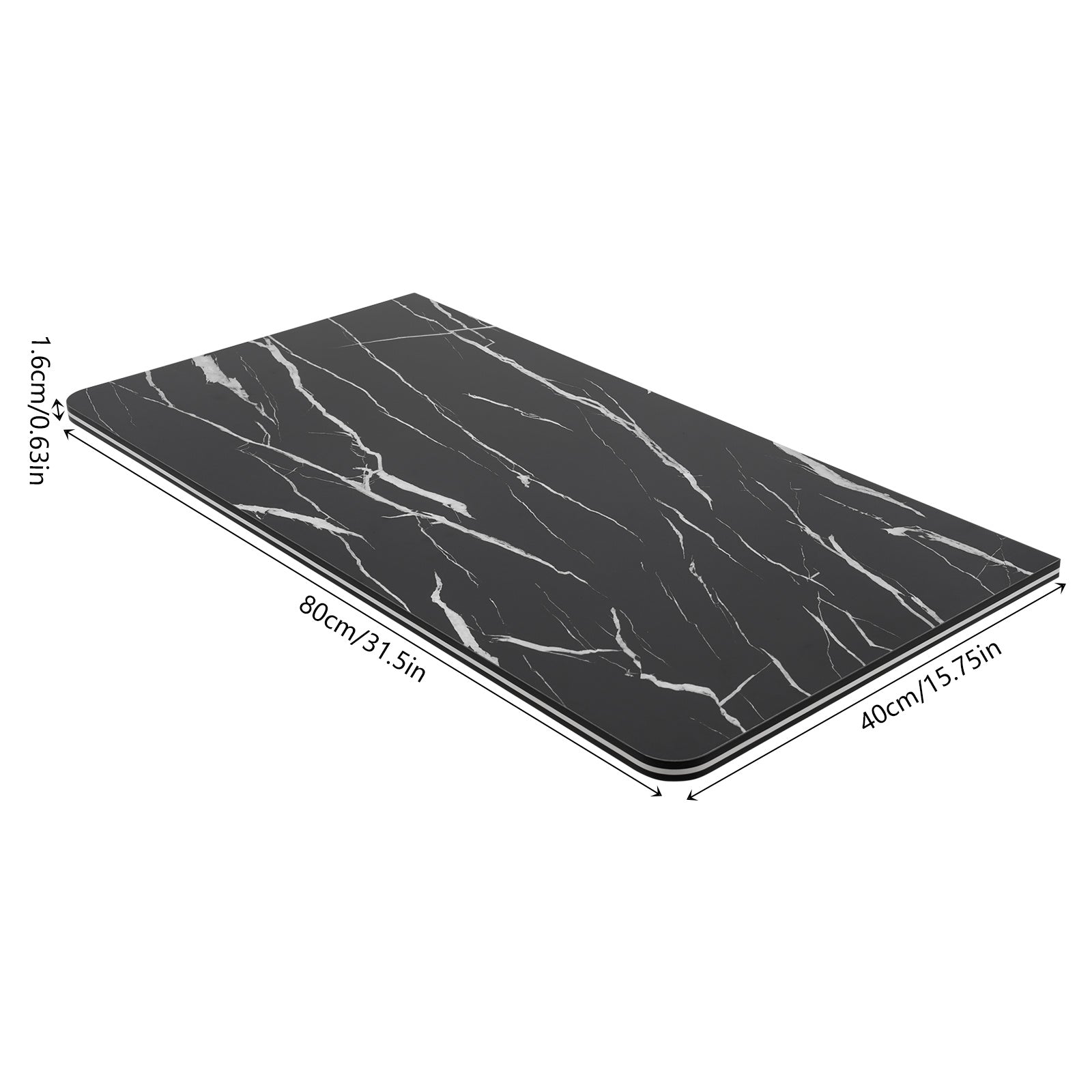 31.5x15.75inch Wall Mounted Folding Table - Black, High-quality, Decoration, Suitable for A Bedroom, Living Room, Study, Kitchen, Balcony, Laundry Room, Lounge, Bar, Restaurant, Coffee Shop, Food Storage Room, Garage, and Other Places, Wood, Black