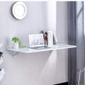 Wall-Mounted Foldable Desk for Laundry& Small Spaces, Floating Fold-Down Table for Kitchen, Bathroom, Bedroom- Compact, Space-Saving, White