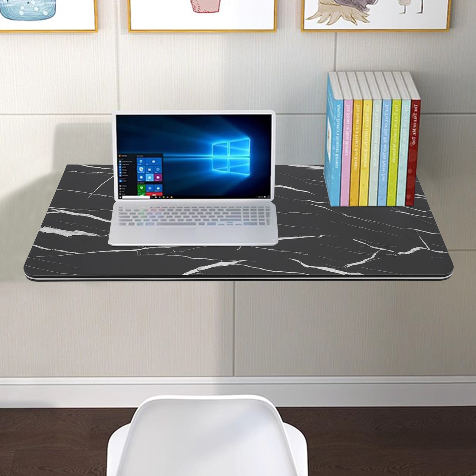 31.5x15.75inch Wall Mounted Folding Table - Black, High-quality, Decoration, Suitable for A Bedroom, Living Room, Study, Kitchen, Balcony, Laundry Room, Lounge, Bar, Restaurant, Coffee Shop, Food Storage Room, Garage, and Other Places, Wood, Black