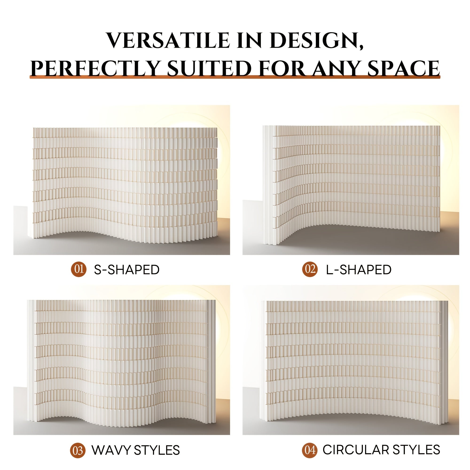 Foldable Kraft Paper Screen Divider, Easy to Store And Carry, Flexible Placement, Versatile Design. Ideal for Office, Bedroom, Living Room, Shopping Mall, Beauty Salon And Other Spaces.