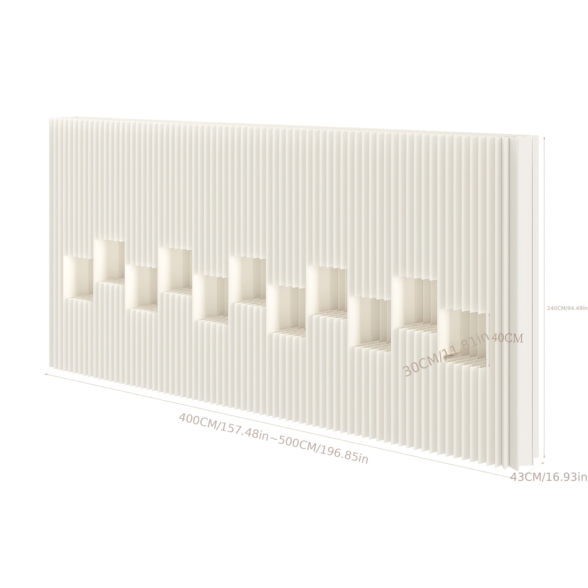 Foldable Kraft Paper Screen Partition, Ideal for Office Divisions, Entryway Separators And Bedroom Space Dividers. Easy to Install And Self-assemble.